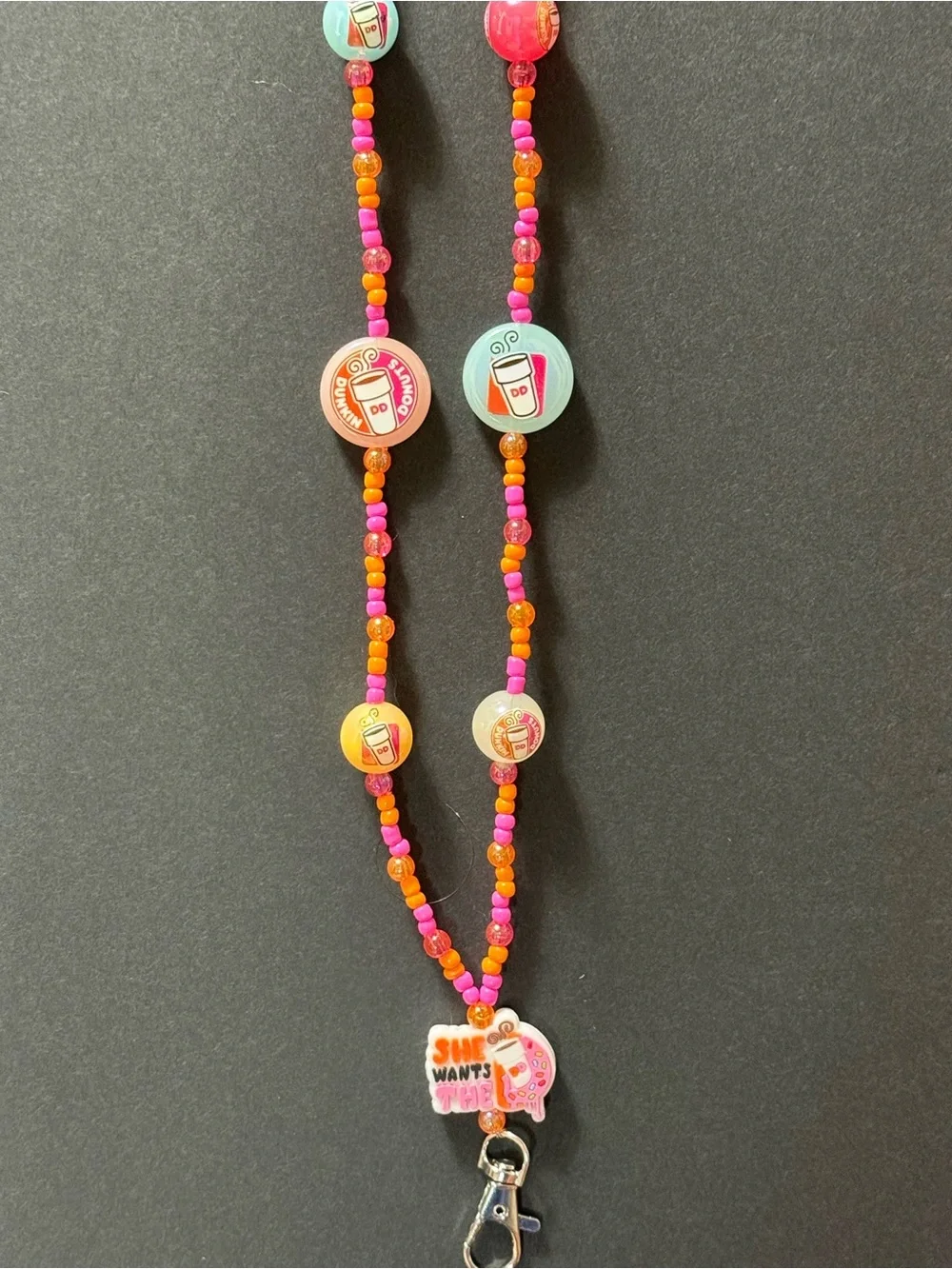 She wants the “D” lanyard
